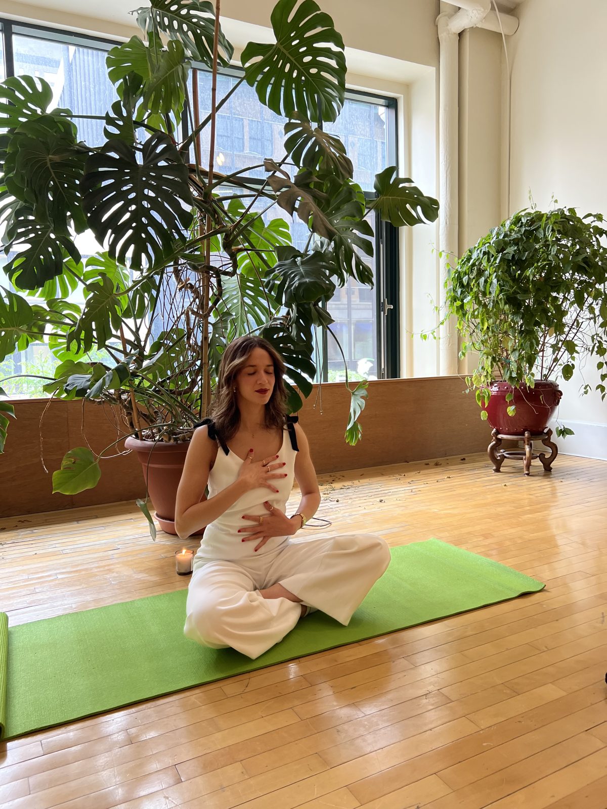 Tina guiding a session